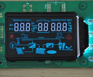 Бела на црном сегменту ЛЦД